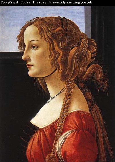BOTTICELLI, Sandro Portrait of a Young Woman after